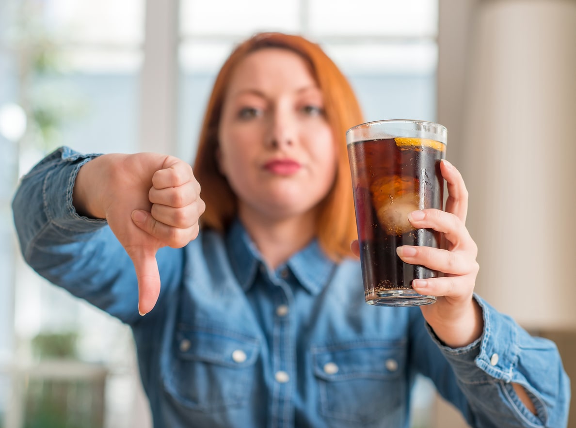 vermijd frisdrank en bewerkte voeding