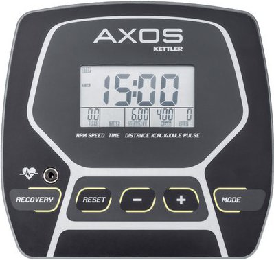 scherm van de kettler axos rower roeitrainer