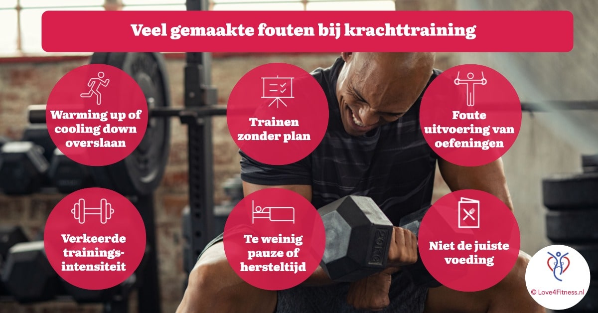 veel gemaakte fouten bij krachttraining